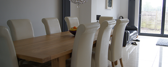 A completed dining room extension interior